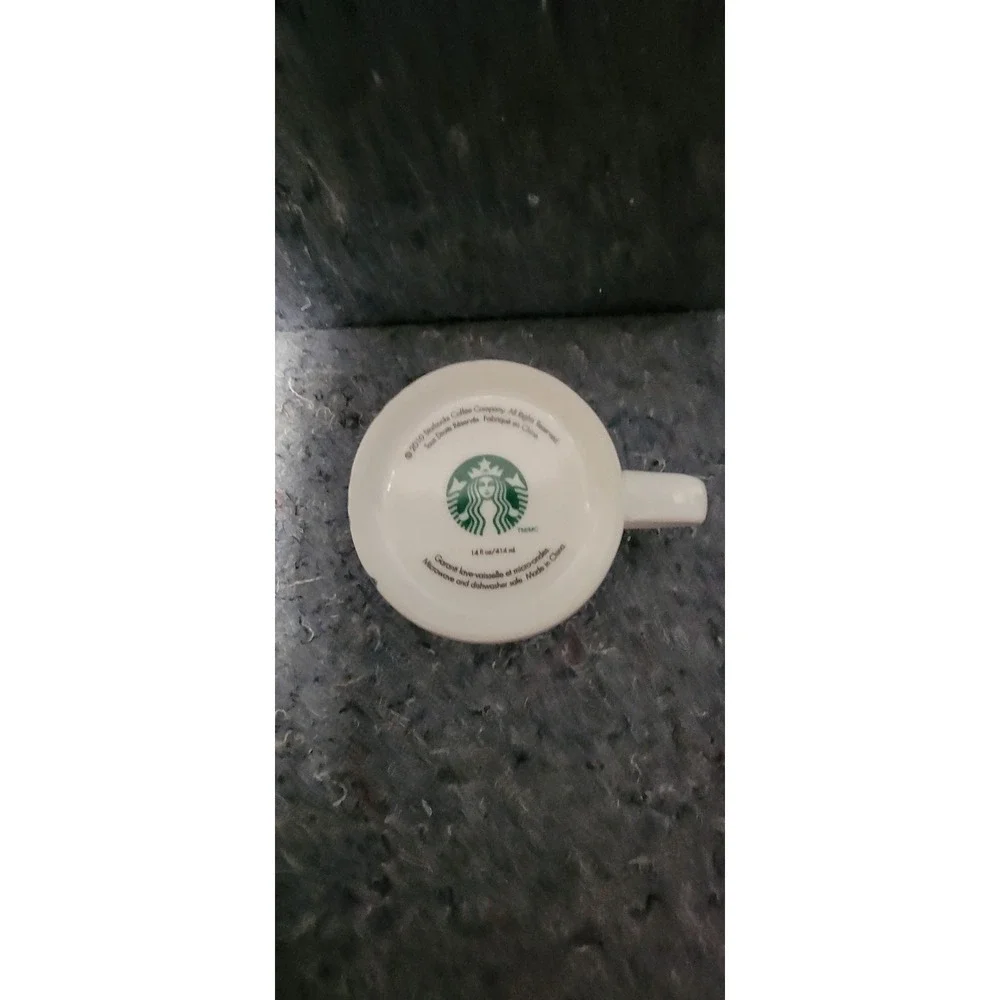 Vintage 2010 Starbucks Barrel‎ Sahpe Logo Ceramic coffee Mug Mermaid 14oz